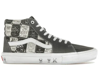 Pre-owned Vans Skate Sk8hi Daniel Johnston Hi, How Are You Sneakers In Raven Grey/white