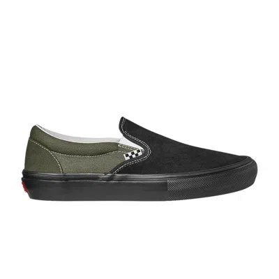 Pre-owned Vans Skate Slip-on 'black Grape Leaf'