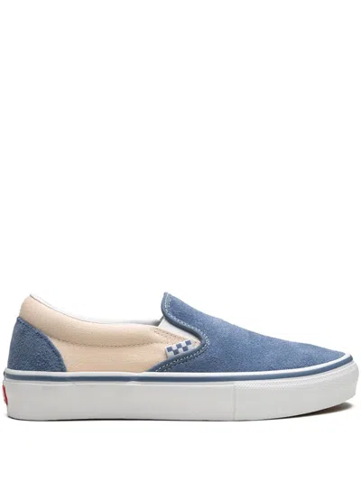 Vans Skate Slip-on "cream" Sneakers In Blue