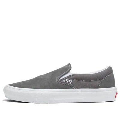 Vans Skate Slip On Pewter True 'white Grey' In Gray