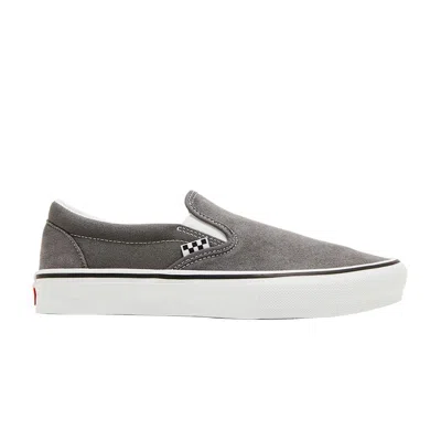 Pre-owned Vans Skate Slip-on 'pewter White' In Grey