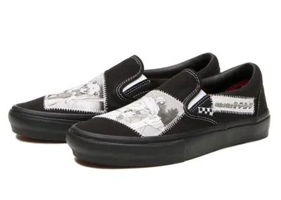 Pre-owned Vans Skate Slipon Pretty Guardian Sailor Moon Sneakers In Black/white