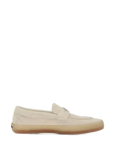 Vans Skate Suede Peace-sign Loafers In Neutral