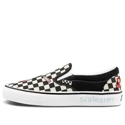 Vans Skateistan X Skate Slip-on 'checkerboard' In Black