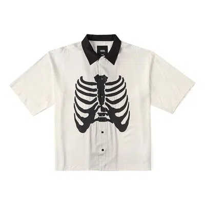 Vans Skeleton Short Sleeve Shirt 'beige Black'
