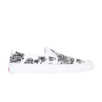 Pre-owned Vans Sketchy Tank X Slip-on Pro 'tattoo Art' In White