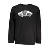 Vans Sleek Black Cotton Sweatshirt With Logo Print In Black