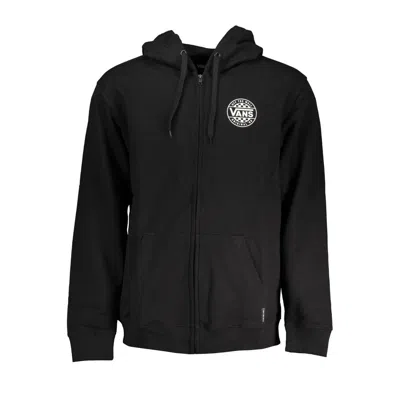 Vans Sleek Black Zip Hoodie With Logo Print