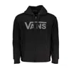 Vans Sleek Black Hooded Zip Sweatshirt In Black