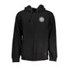 Vans Sleek Black Zip Hoodie With Logo Print In Black