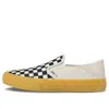 Vans Slip-on Casual Low Tops Skateboarding Shoes Unisex Black White In Multi