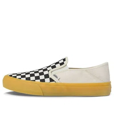 Vans Slip-on Casual Low Tops Skateboarding Shoes Unisex Black White In Multi