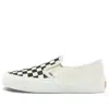 Vans Slip-on Grid Breathable Non-slip One Pedal Low Top Canvas Skate Shoes Unisex Black White In Multi