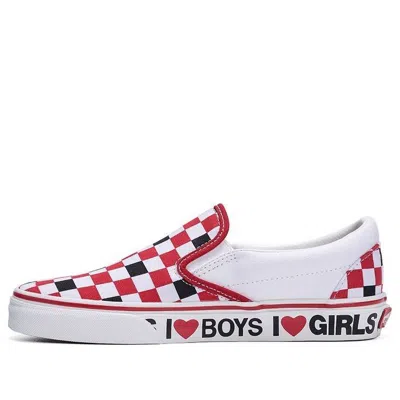 Vans Slip-on I Heart 'white Red'