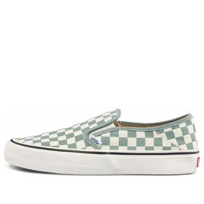 Vans Slip-on Low Tops Casual Skateboarding Shoes Unisex Green White