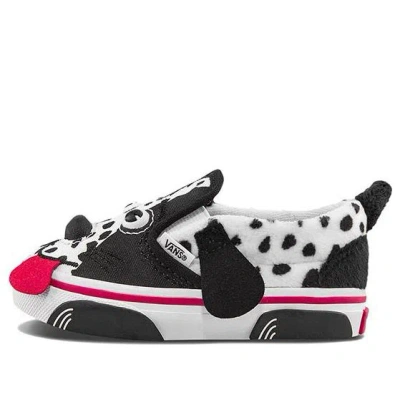 Vans Slip-on Pattern Low Tops Casual Skateboarding Shoes Black White In Multi