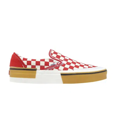 Pre-owned Vans Slip-on Reconstruct 'red White Checkerboard' | Men's Size 5.5