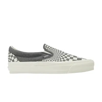 Pre-owned Vans Slip-on Reissue 98 'radial Checkerboard - Pewter Marshmallow' | Grey | Men's Size 6.5