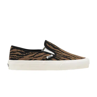 Pre-owned Vans Slip-on Sf 'woven Tiger' | Brown | Men's Size 3.5