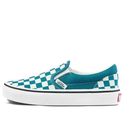 Vans Slip-on Sneakers K White/green In Blue