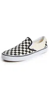 Vans Women's Classic Checkerboard Slip-on Sneaker In Black/off White, Women's At Urban Outfitters In Checkerboard Black/off White