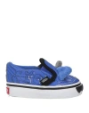 Vans Slip-on V Cyber Wolf Glow Dgybu Newborn Sneakers Blue Size 2c Leather, Textile Fibers In Blue
