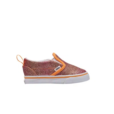 Pre-owned Vans Slip-on V Toddler 'glitter - Sunrise' | Pink | Infant Size 7