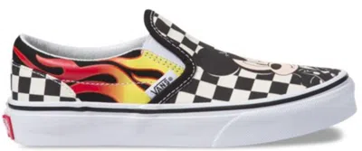 Pre-owned Vans Slipon Disney Mickey And Minnie Sneakers In Checker Flame