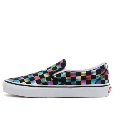 Vans Slip-on 'iridescent Checkerboard' In Black