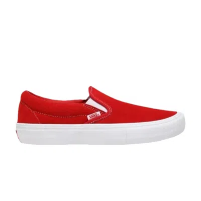 Pre-owned Vans Slip-on Pro 'suede - Red' | Men's Size 8.5