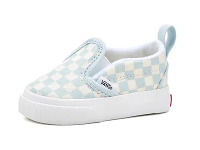 Vans Slip-on V (infant/toddler) Kid's Shoes Checkerboard Dawn Mist : 7.5 Toddler M, Canvas