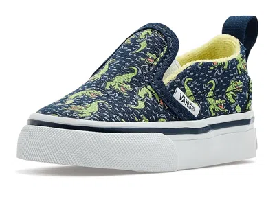 Vans Slip-on V (infant/toddler) Kid's Shoes Glow Croc Navy/yellow : 9.5 Toddler M, Canvas