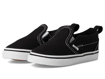 Vans Slip-on V (infant/toddler) Kids Shoes (canvas) Black/true White : 10 Toddler M, Canvas/textile