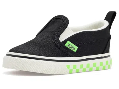 Vans Slip-on V (infant/toddler) Kids Shoes Glow Black/green Gecko : 5 Toddler M, Canvas/textile