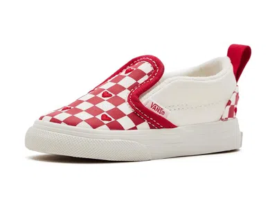 Vans Slip-on V (infant/toddler) Kids Shoes Red Hot Valentines Racing Red/true White : 6.5 Toddler M, Canv