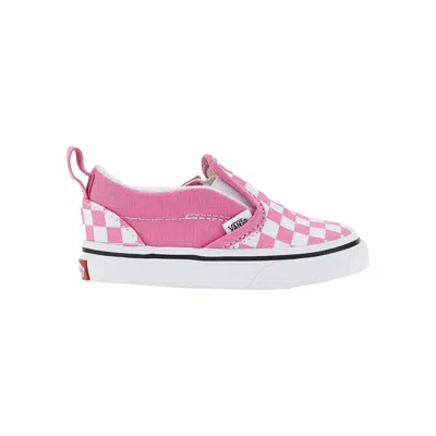 Vans Chekerboard Canvas Slip-on Sneakers Kids In Pink