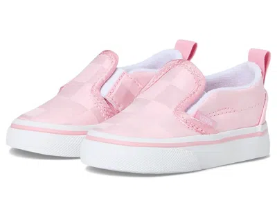 Vans Slip-on V (toddler/little Kid) Kids Shoes Satin Rose Pink/white : 2.5 Little Kid M, Canvas