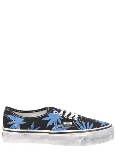 Vans Lx Authentic 44 Canvas Sneakers With Contrasting Print In Blue