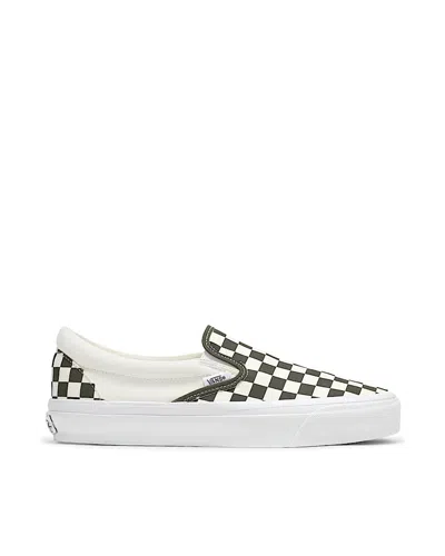 VANS CLASSIC SLIP-ON CHECKBOARD SNEAKER GRAPE LEAF GREEN/WHITE