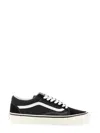 Vans Stitched Low-top Silhouette Rubber Sole Sneakers In Black