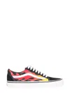 Vans Black And Red Canvas Old Skool Dx Sneakers In Multicolour