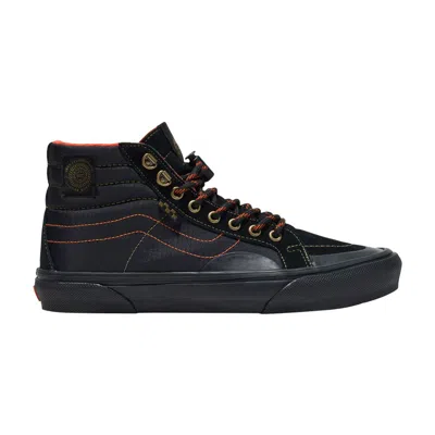 Pre-owned Vans Spitfire Wheels X Skate Sk8-hi Reissue 'black Flame'
