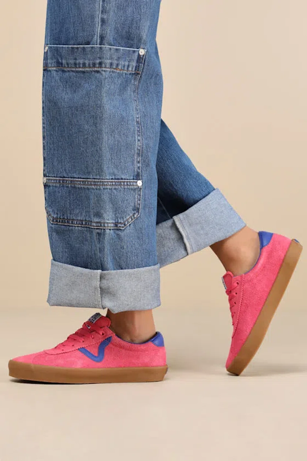 Vans Fu Sport Low Sneakers With Rubber Sole In Pink And Blue