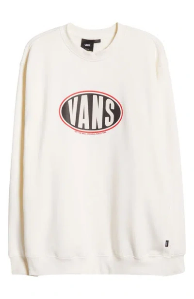 Vans Spray On Loose Fit Crewneck Sweatshirt In Marshmallow