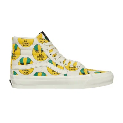 Pre-owned Vans S.r. Studio. La. Ca. X Sk8-hi Reissue 38 Vibram 'sr Claw Print' In White