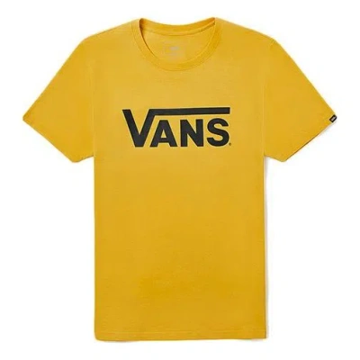 Vans Ss20 Alphabet Logo Casual Round Neck Short Sleeve Couple Style Yellow
