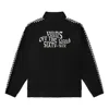 Vans Ss22 Grid Printing Zipper Jacket Couple Style Black In Animal Print