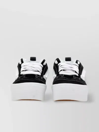 Vans Stacked Platform Sneakers Pull Tab In Black