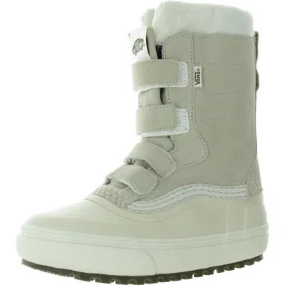 Vans Standard V Snow Mte Mens Laceless Faux Suede Winter & Snow Boots In White
