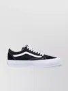 Vans Stitched Low-top Silhouette Rubber Sole Sneakers In Black